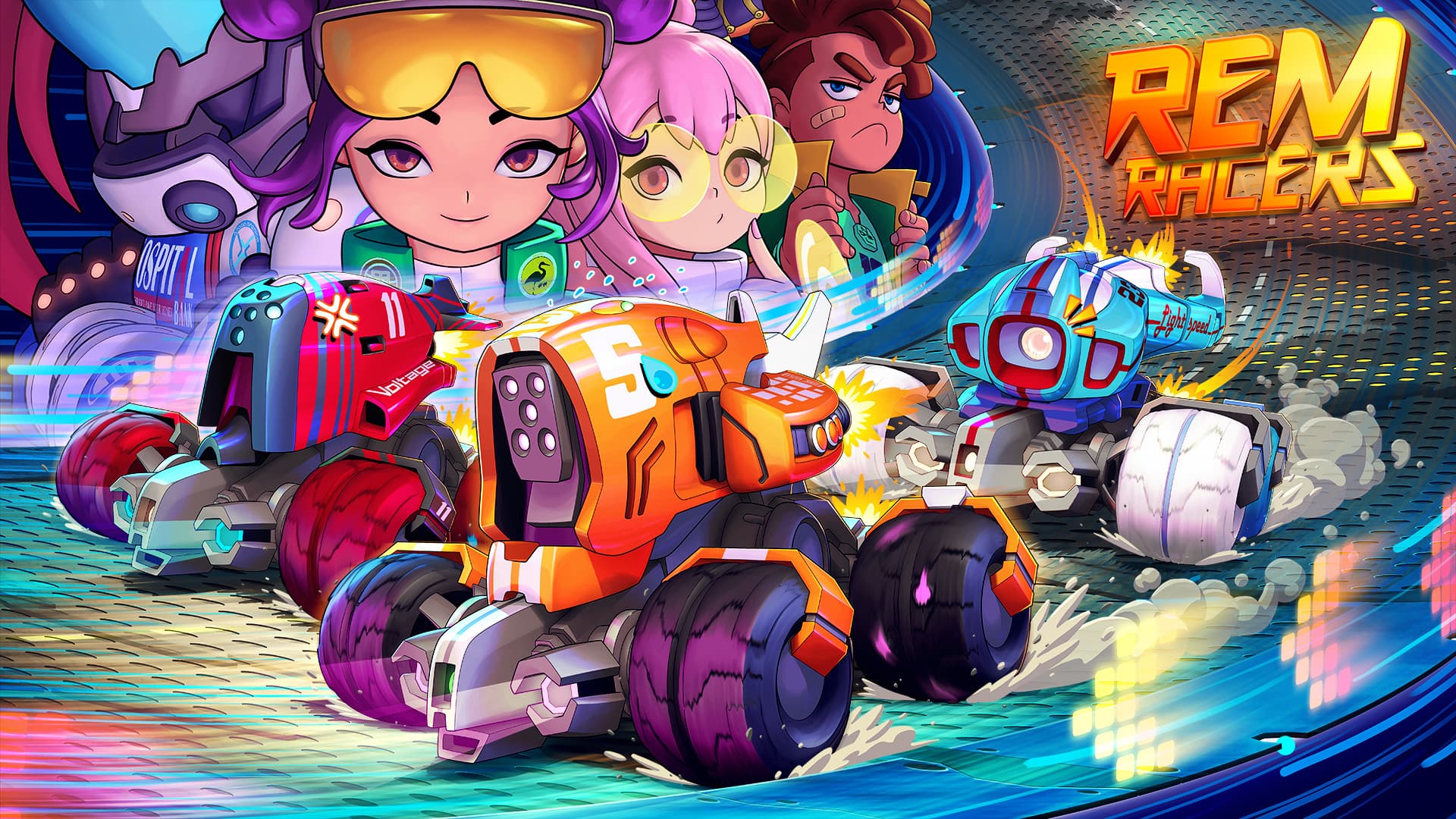 REM Racers: New Infinity racing board game.