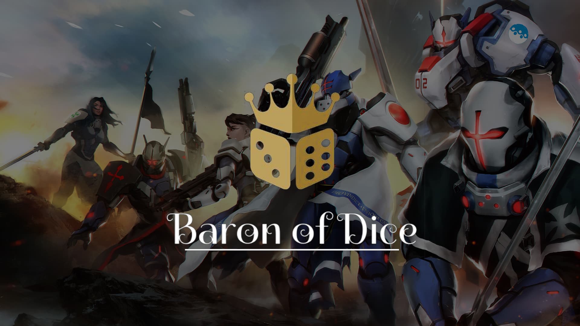 Infinity resin dice with Baron of Dice