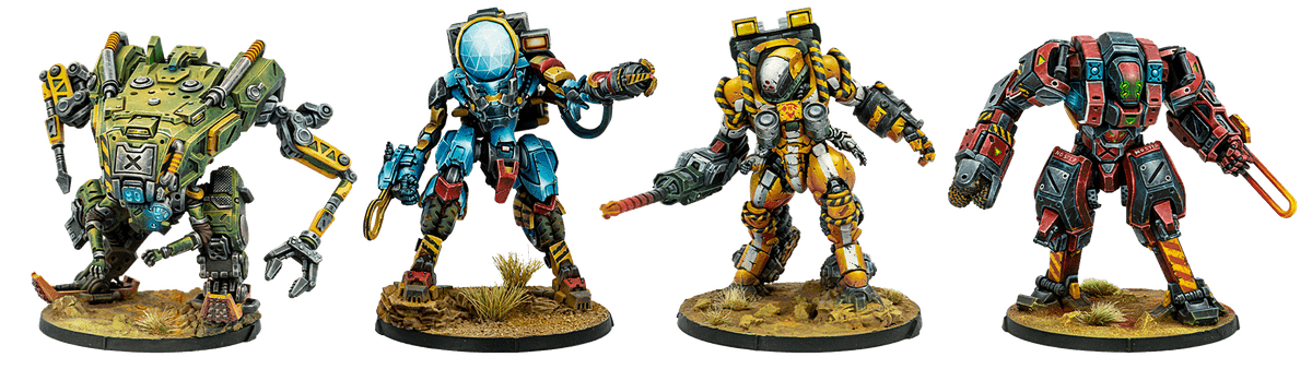 Infinity deathmatch: Prospecting Crew - TAGs Painted