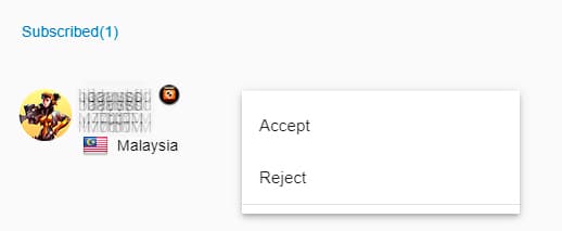 My first Infinity Tournament - Accept - Reject